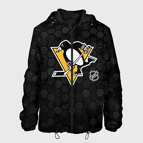 Мужская куртка Питтсбург Пингвинз - черные соты / 3D-Черный – фото 1