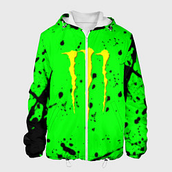 Куртка с капюшоном мужская Monster energy кислотные брызги, цвет: 3D-белый