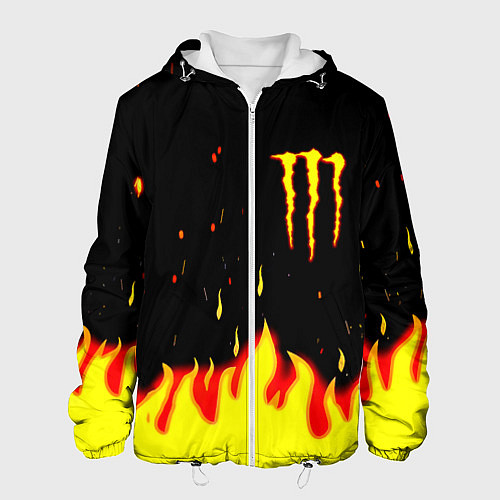 Мужская куртка Monster energy fire steel / 3D-Белый – фото 1