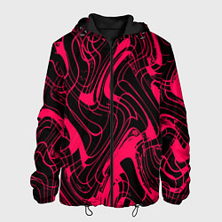 Мужская куртка Чёрно-розовый абстрактные линии