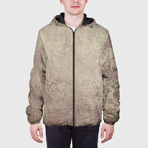 Мужская куртка Абстракция - grey pink wall / 3D-Черный – фото 3