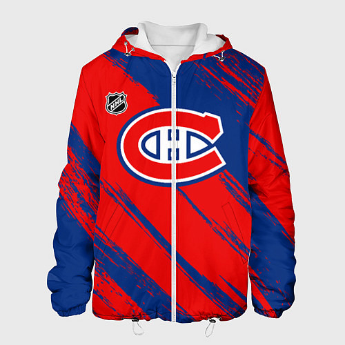 Мужская куртка Монреаль Канадиенс - брызги / 3D-Белый – фото 1
