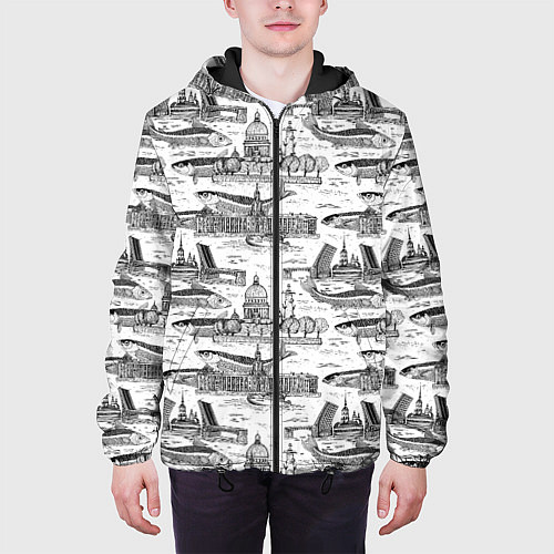 Мужская куртка Питер и корюшка / 3D-Черный – фото 3