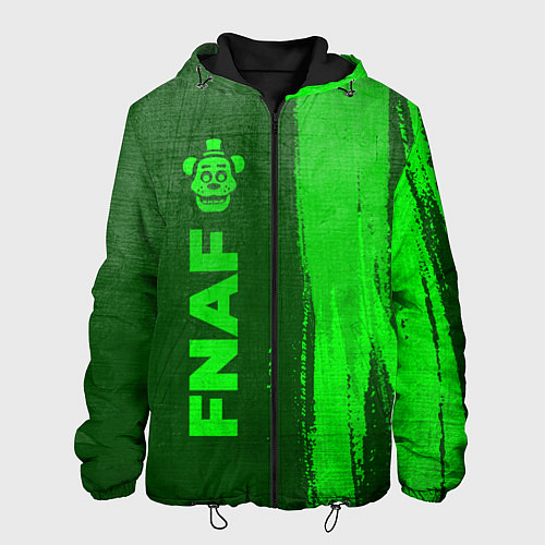 Мужская куртка FNAF - green gradient по-вертикали / 3D-Черный – фото 1