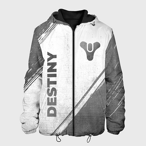 Мужская куртка Destiny - white gradient вертикально / 3D-Черный – фото 1