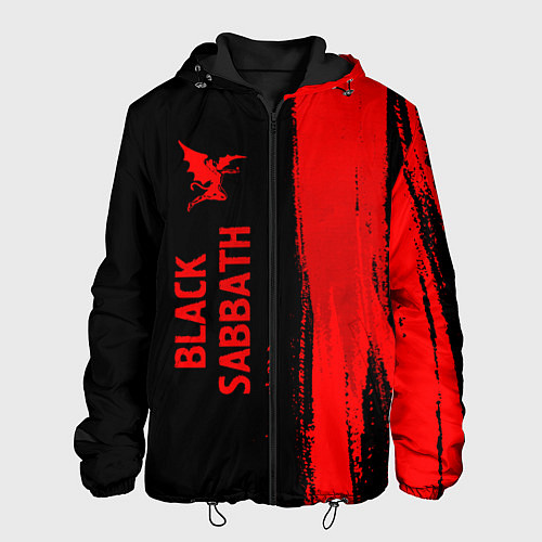 Мужская куртка Black Sabbath - red gradient по-вертикали / 3D-Черный – фото 1