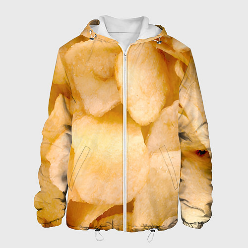 Мужская куртка Чипсы текстура / 3D-Белый – фото 1