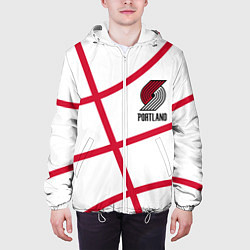Куртка с капюшоном мужская Трэйл Блэйзерс - белый мяч, цвет: 3D-белый — фото 2