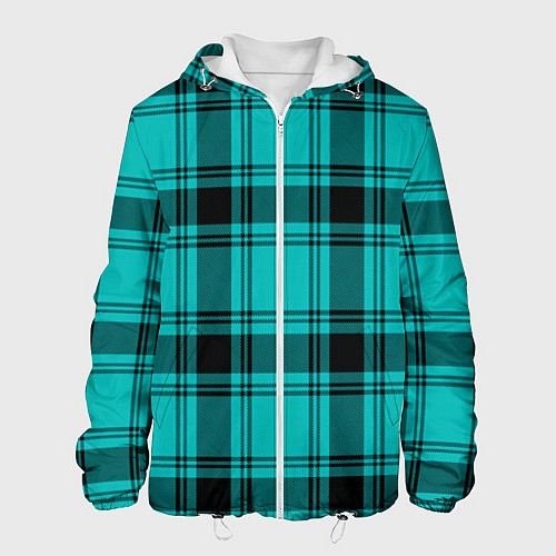 Мужская куртка Checkered blue / 3D-Белый – фото 1