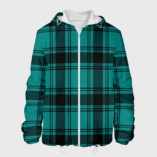 Мужская куртка Checkered dark blue / 3D-Белый – фото 1
