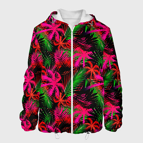 Мужская куртка Palm red pink / 3D-Белый – фото 1