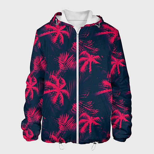 Мужская куртка Palm pink black / 3D-Белый – фото 1