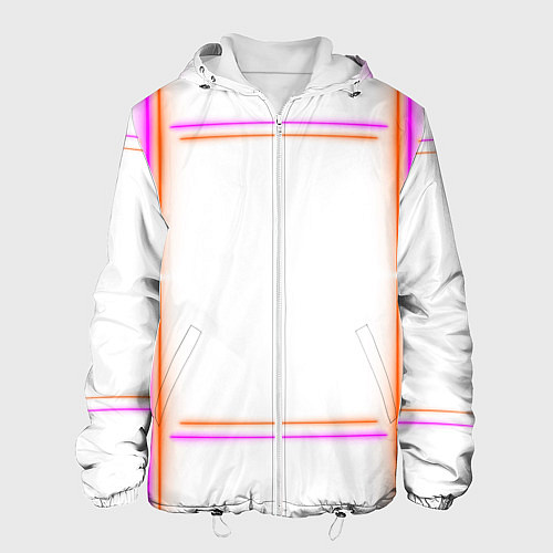 Мужская куртка Neon white orange pink / 3D-Белый – фото 1