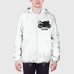 Куртка с капюшоном мужская Sports bikes, цвет: 3D-белый — фото 2