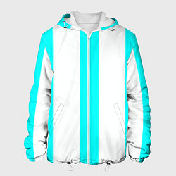 Мужская куртка Color light blue white lines