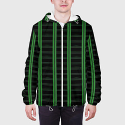 Куртка с капюшоном мужская Color black cage, цвет: 3D-белый — фото 2