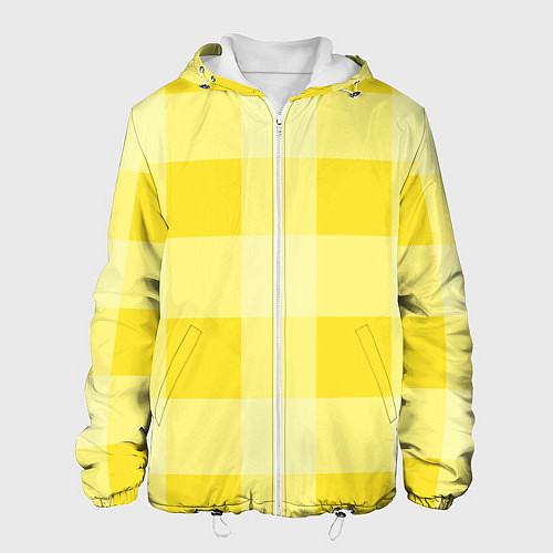 Мужская куртка Солнечный желтый тартан / 3D-Белый – фото 1