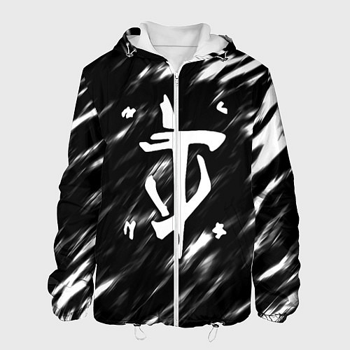 Мужская куртка Doom штрихи красок / 3D-Белый – фото 1