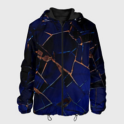 Мужская куртка Тёмный синий абстракция битые плиты
