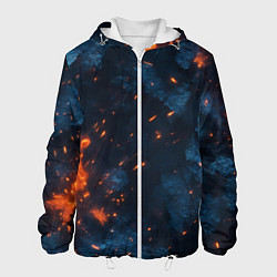 Мужская куртка Синий камуфляж с искрами