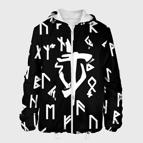 Мужская куртка Doom магические символы / 3D-Белый – фото 1