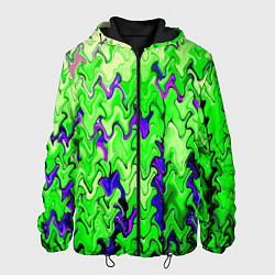 Мужская куртка Ярко-зелёный стекающая абстаркция