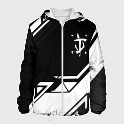 Куртка с капюшоном мужская Doom geometry black, цвет: 3D-белый