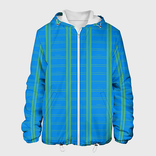Мужская куртка Color light blue cage / 3D-Белый – фото 1