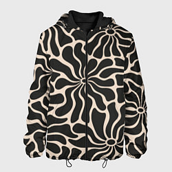 Мужская куртка Цветы black pattern