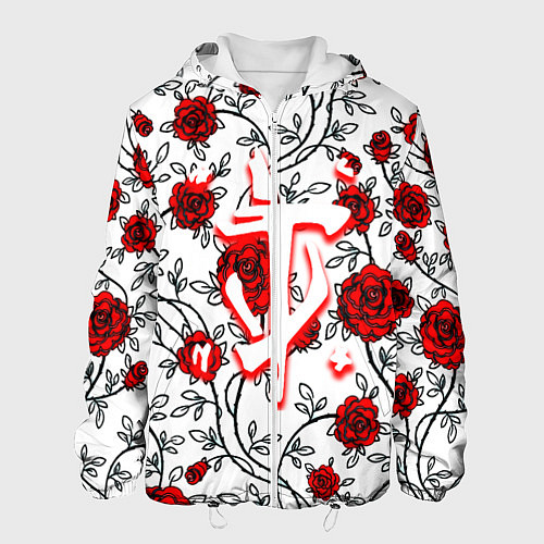 Мужская куртка Doom розы / 3D-Белый – фото 1