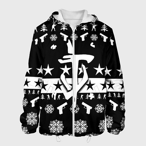 Мужская куртка Doom x csgo winter / 3D-Белый – фото 1