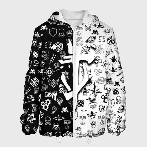 Мужская куртка Doom ачивки паттерн / 3D-Белый – фото 1