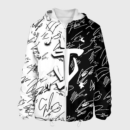 Мужская куртка Doom автографы / 3D-Белый – фото 1