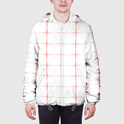 Куртка с капюшоном мужская Color white red crosses, цвет: 3D-белый — фото 2