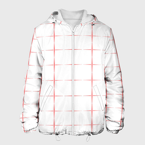 Мужская куртка Color white red crosses / 3D-Белый – фото 1