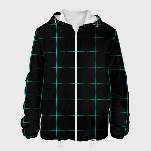 Мужская куртка Color black blue crosses / 3D-Белый – фото 1