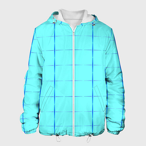 Мужская куртка Сolor blue line / 3D-Белый – фото 1