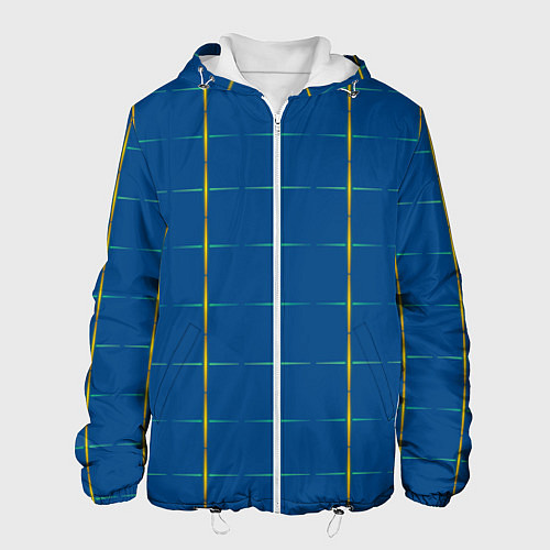 Мужская куртка Color blue yellow cross / 3D-Белый – фото 1