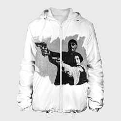 Куртка с капюшоном мужская Леон рисунок, цвет: 3D-белый