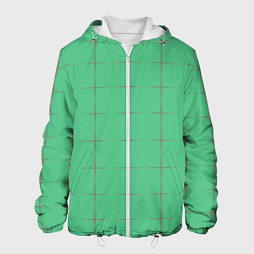 Мужская куртка Color green stripes / 3D-Белый – фото 1