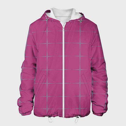 Мужская куртка Color pink stripes / 3D-Белый – фото 1