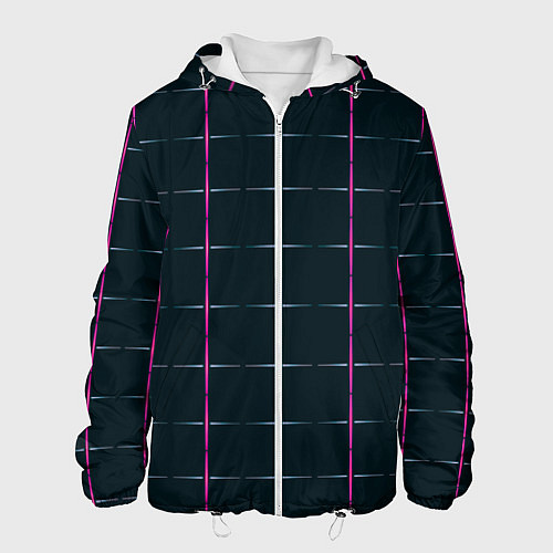 Мужская куртка Color black stripes / 3D-Белый – фото 1