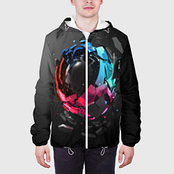 Куртка с капюшоном мужская Abstract graphics, цвет: 3D-белый — фото 2