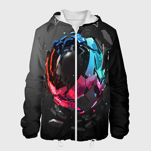 Мужская куртка Abstract graphics / 3D-Белый – фото 1
