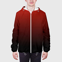 Куртка с капюшоном мужская Red gradient, цвет: 3D-белый — фото 2