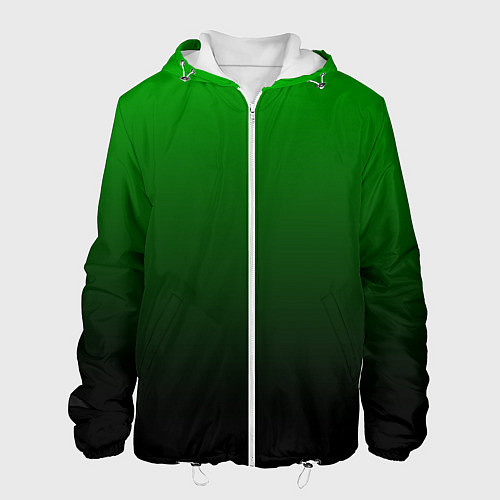 Мужская куртка Green gradient / 3D-Белый – фото 1