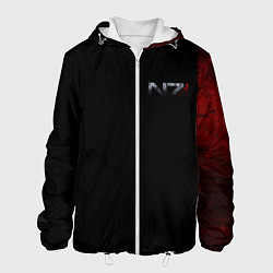 Куртка с капюшоном мужская Shepard N7 -- темный, цвет: 3D-белый