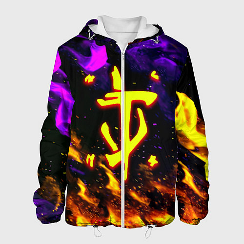 Мужская куртка Doom огненный стиль / 3D-Белый – фото 1