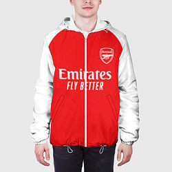 Куртка с капюшоном мужская Арсенал Лондон домашняя форма 2025 2026, цвет: 3D-белый — фото 2