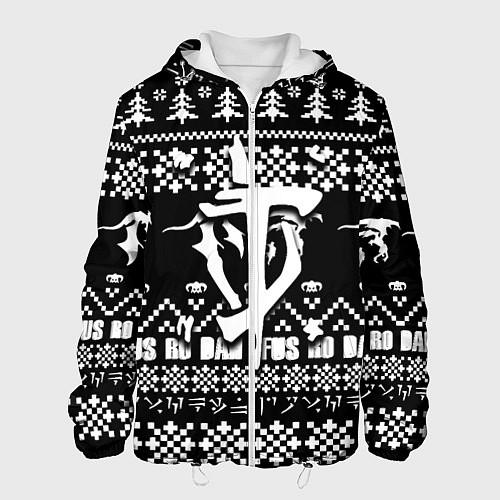 Мужская куртка Doom x elders scrolls pattern / 3D-Белый – фото 1